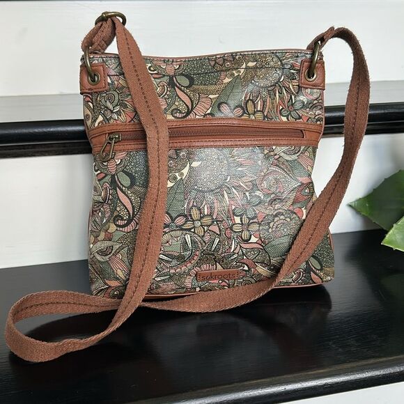Sakroots Multicolor Floral Print Crossbody Shoulder Purse – Adjustable Strap, - Picture 5 of 7